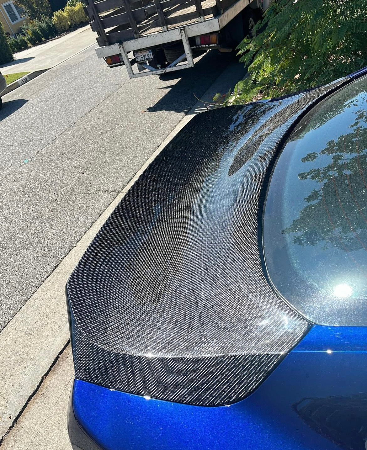2015-2023 MUSTANG DOUBLE SIDED CARBON FIBER TYPE-ST DECKLID WITH INTEGRATED SPOILER