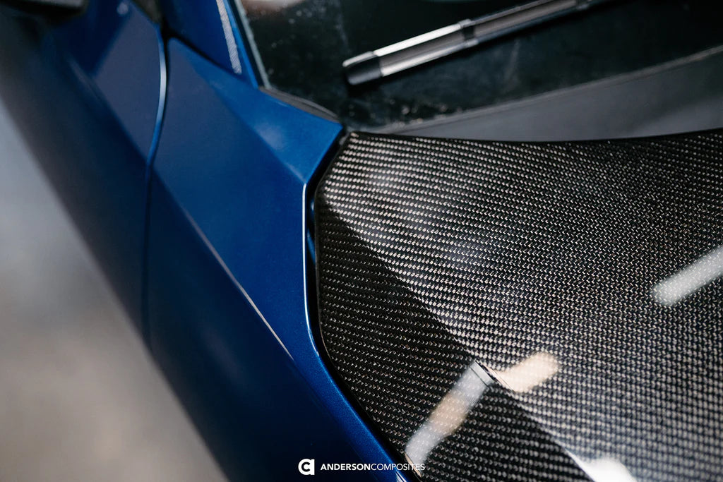 Anderson Composites 2024 FORD MUSTANG TYPE-GT5 DOUBLE-SIDED CARBON FIBER HOOD