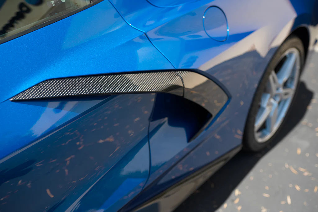 Anderson Composites 2020-2023 CORVETTE C8 CARBON FIBER REAR SIDE SCOOP TRIM