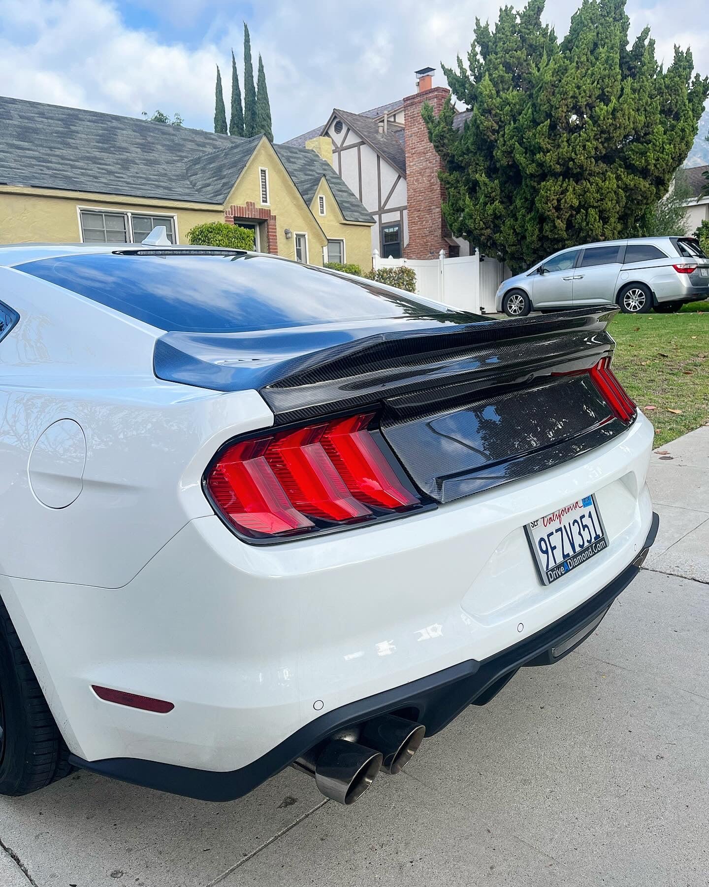 2015-2023 MUSTANG DOUBLE SIDED CARBON FIBER TYPE-ST DECKLID WITH INTEGRATED SPOILER