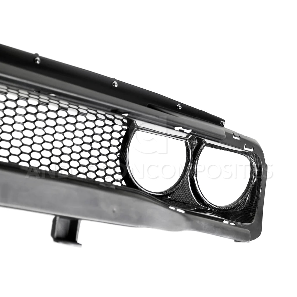 Anderson Composites 2015 - 2024 DODGE CHALLENGER HELLCAT/DEMON/REDEYE CARBON FIBER FRONT GRILLE