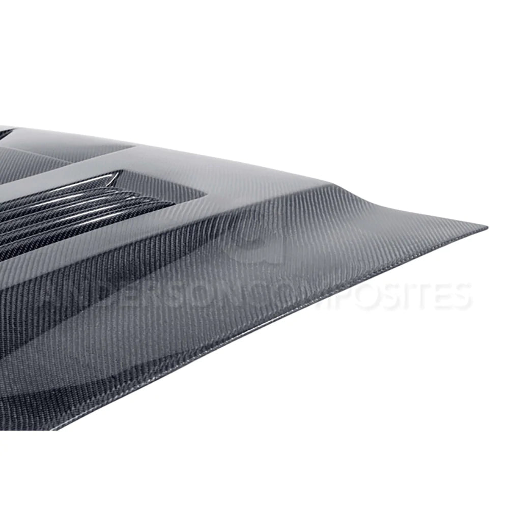Anderson Composites 2010 - 2014 SHELBY GT500 AND 2013 - 2014 MUSTANG CARBON FIBER HEAT EXTRACTOR HOOD