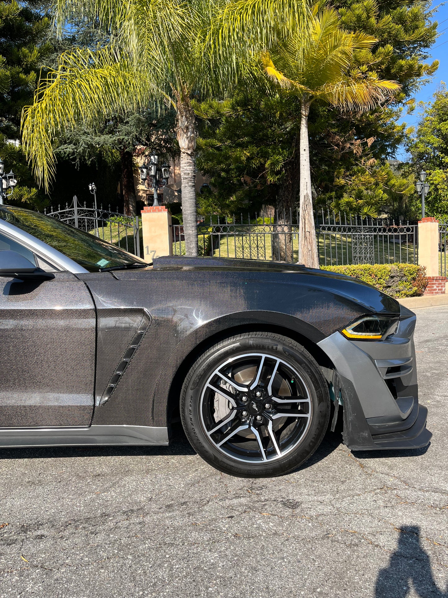 Anderson Composites 2018-2023 FORD MUSTANG GT350 STYLE CARBON FIBER FENDERS (PAIR)