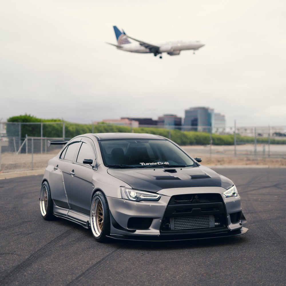 SEIBON CARBON 2008-2015 MITSUBISHI LANCER EVO X DV-STYLE CARBON FIBER HOOD