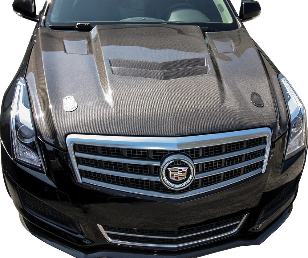 Anderson Composites 2013-2015 CADILLAC ATS TYPE-VT CARBON FIBER HOOD