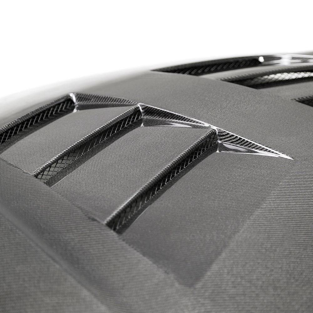 SEIBON CARBON 2020-2023 TOYOTA GR SUPRA TSII-STYLE DOUBLE-SIDED CARBON FIBER HOOD