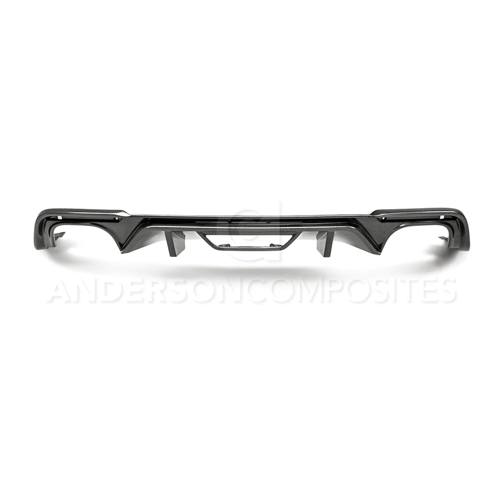 Anderson Composites 2018-2023 FORD MUSTANG TYPE-OE CARBON FIBER QUAD TIP REAR DIFFUSER