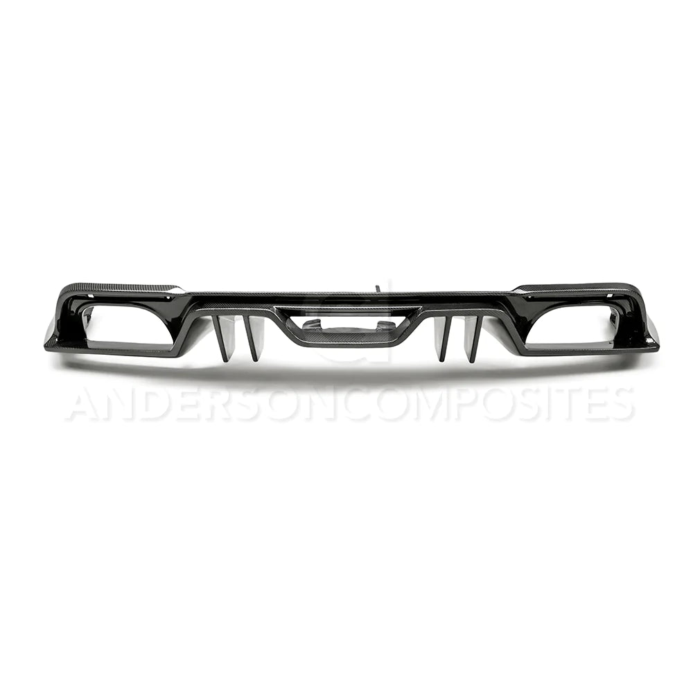 Anderson Composites 2018-2023 FORD MUSTANG TYPE-AR CARBON FIBER QUAD TIP REAR DIFFUSER