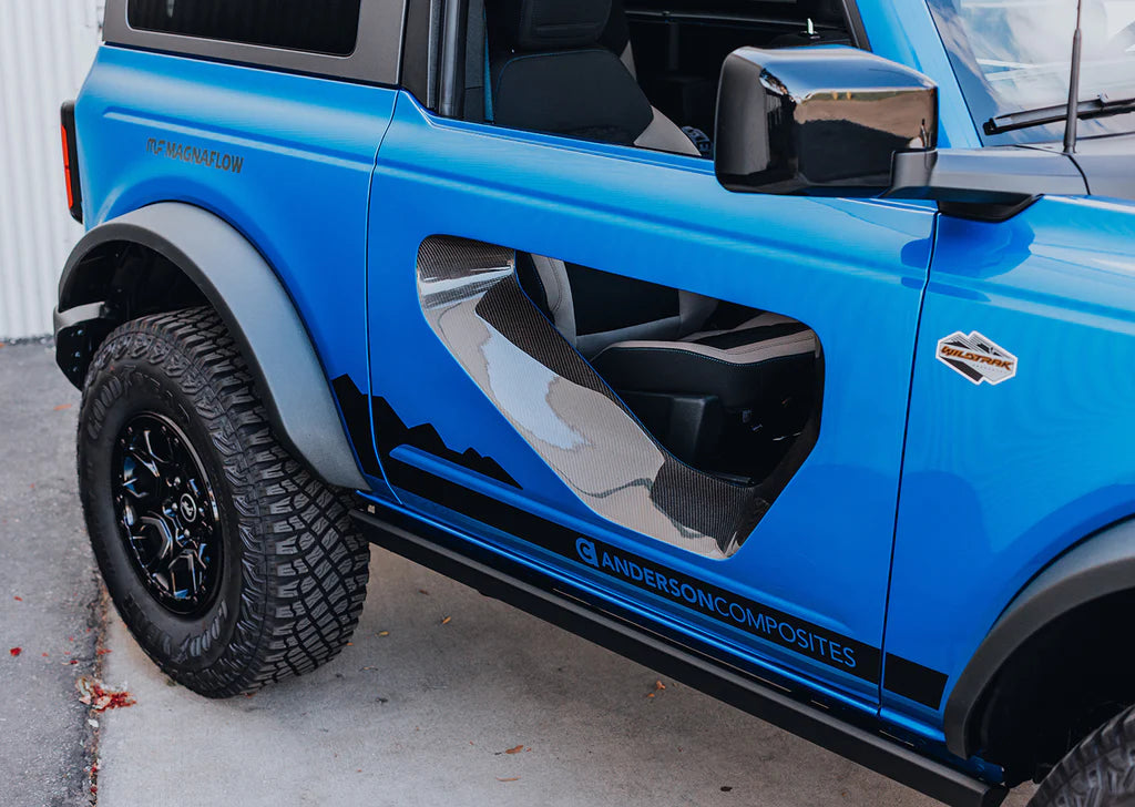 Anderson Composites 2021-2022 FORD BRONCO FIBERGLASS HALO DOORS WITH CARBON FIBER INSERTS (2-DOOR)