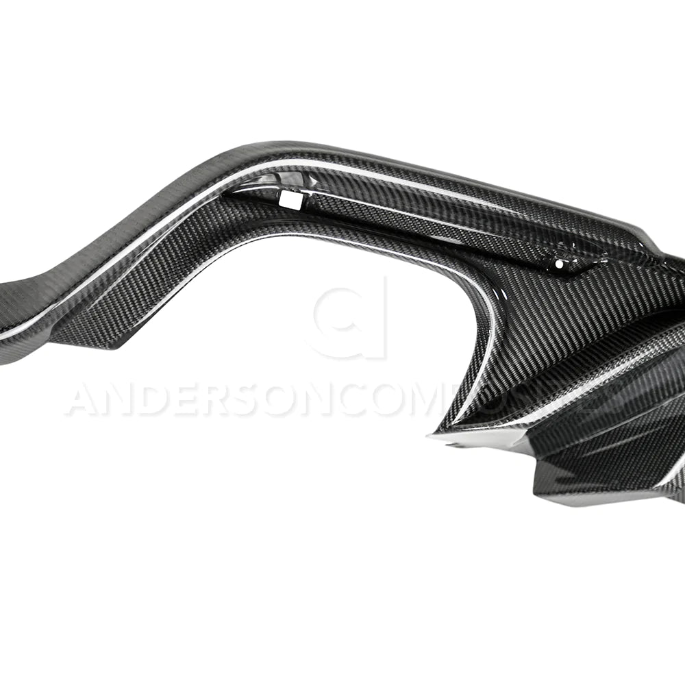 Anderson Composites 2018-2023 FORD MUSTANG TYPE-OE CARBON FIBER QUAD TIP REAR DIFFUSER