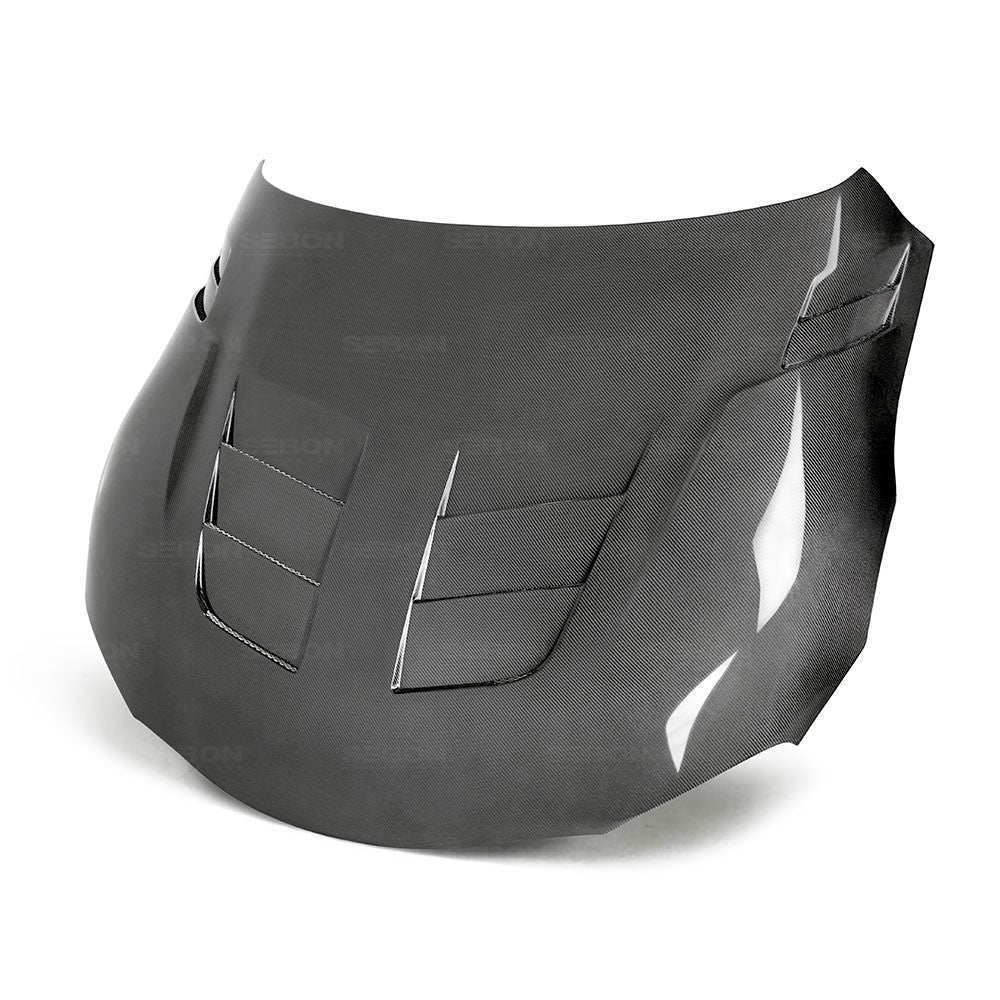 SEIBON CARBON 2020-2023 TOYOTA GR SUPRA TSII-STYLE DOUBLE-SIDED CARBON FIBER HOOD