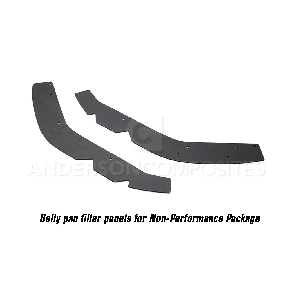 ANDERSON COMPOSITES 2018-2023 FORD MUSTANG TYPE-AR CARBON FIBER FRONT CHIN SPLITTER (PP1)