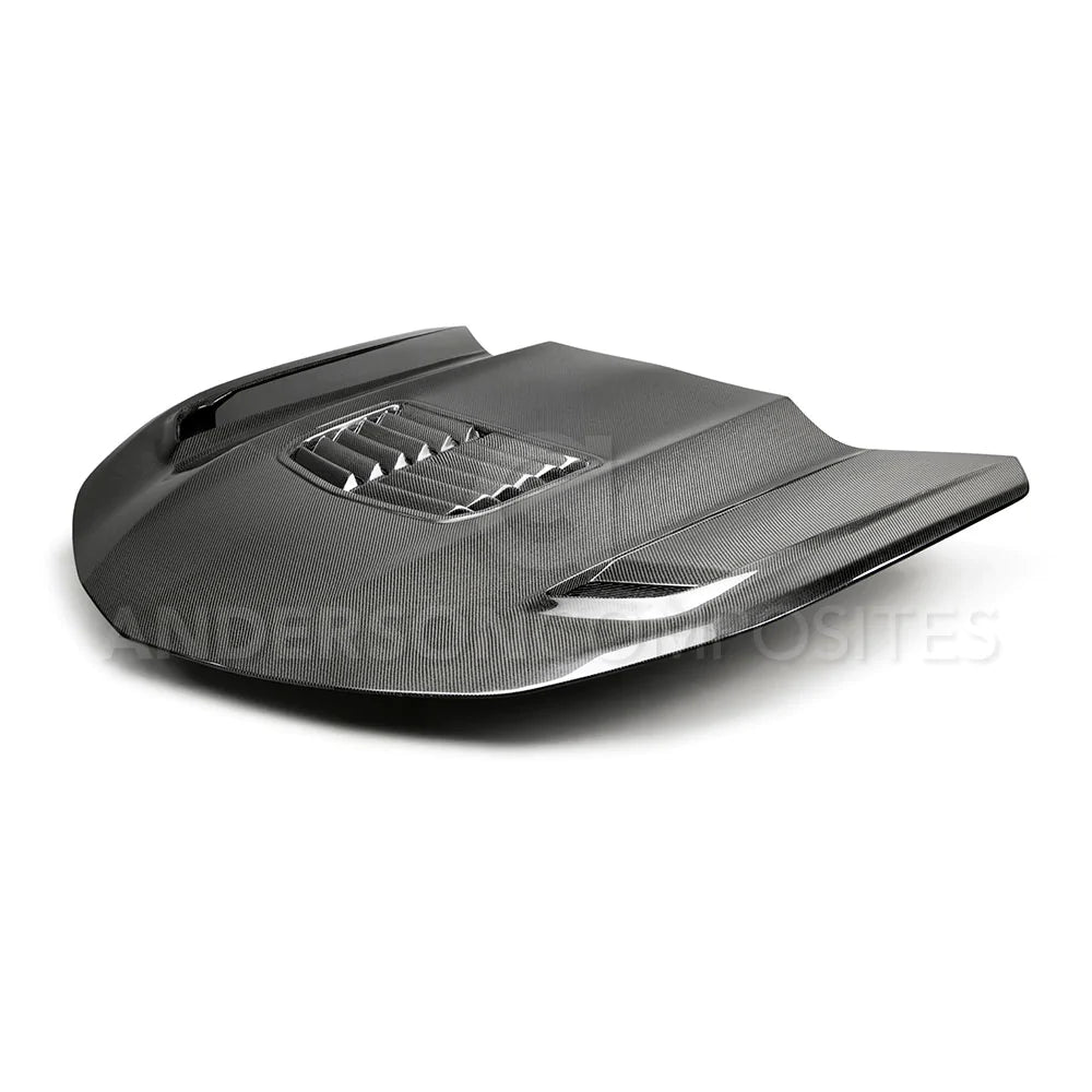 Anderson Composites 2016-2024 CHEVROLET CAMARO SS TYPE-T2 DOUBLE SIDED CARBON FIBER HOOD