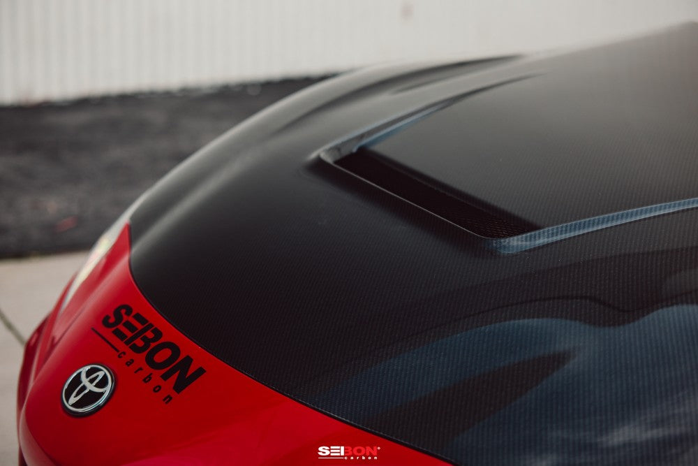 SEIBON CARBON 2020-2023 TOYOTA GR SUPRA VS-STYLE DOUBLE-SIDED CARBON FIBER HOOD