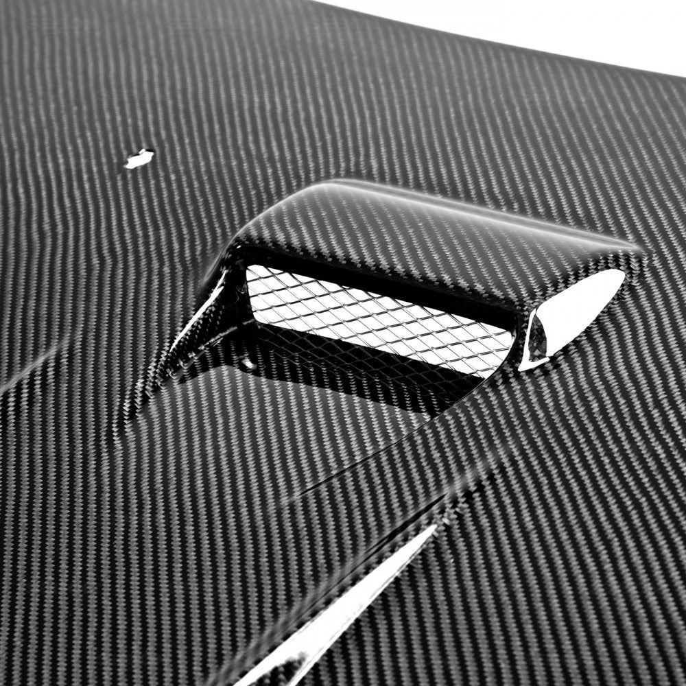 SEIBON CARBON 2008-2015 MITSUBISHI LANCER EVO X DV-STYLE CARBON FIBER HOOD