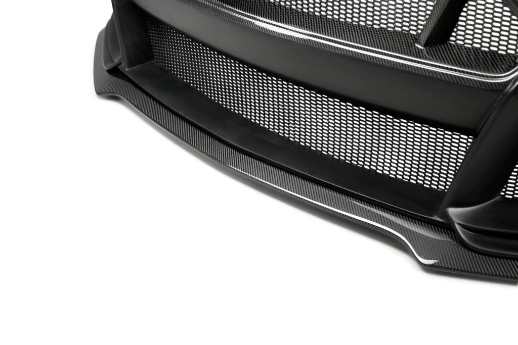 Anderson Composites 2018-2023 FORD MUSTANG TYPE-ST (GT500 STYLE) FIBERGLASS FRONT BUMPER WITH CARBON FIBER GRILLE/FRONT LIP