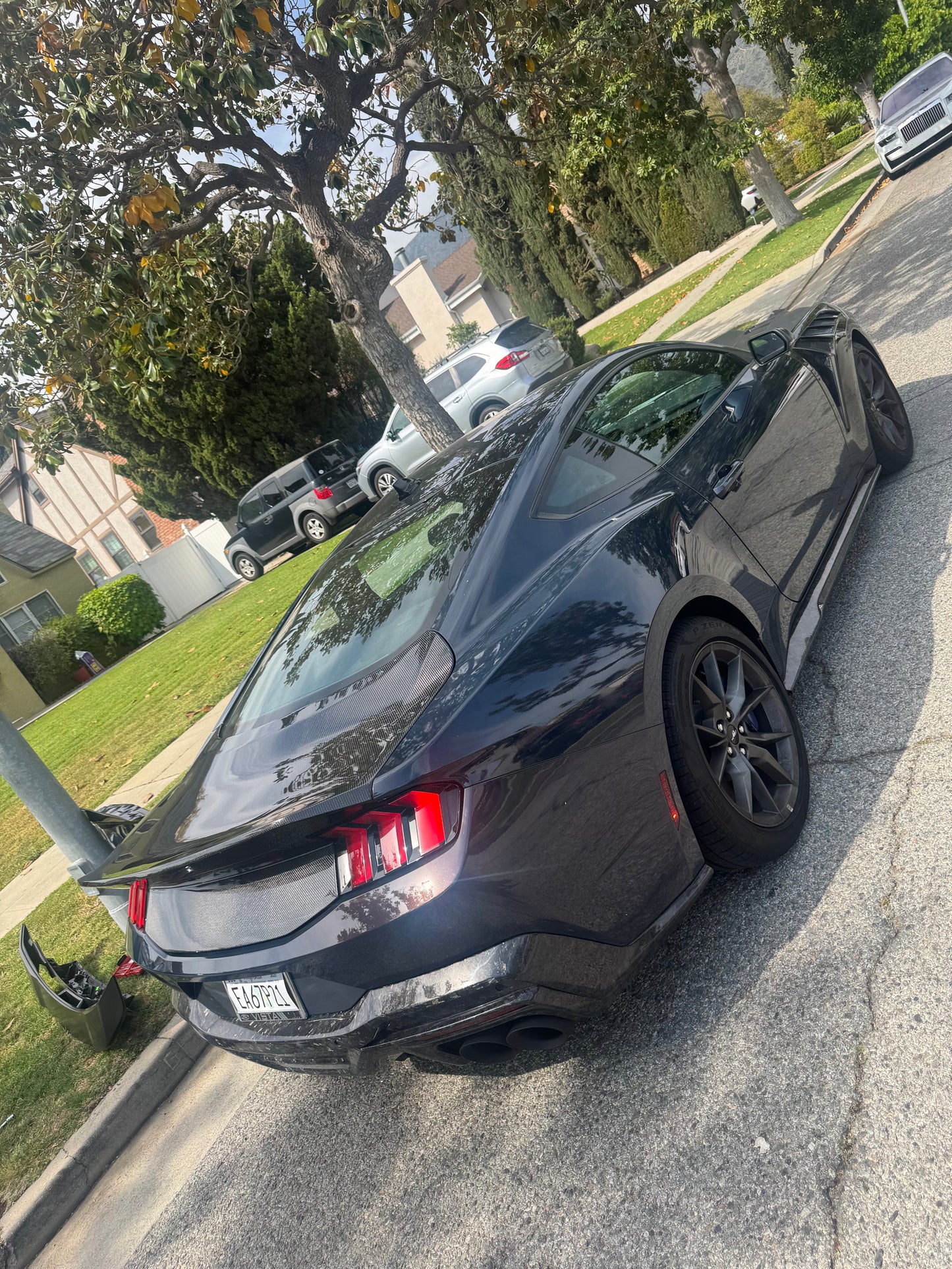 Anderson Composites 2024 MUSTANG DOUBLE-SIDED CARBON FIBER 1-PIECE TYPE-SA DECKLID WITH INTEGRATED SPOILER