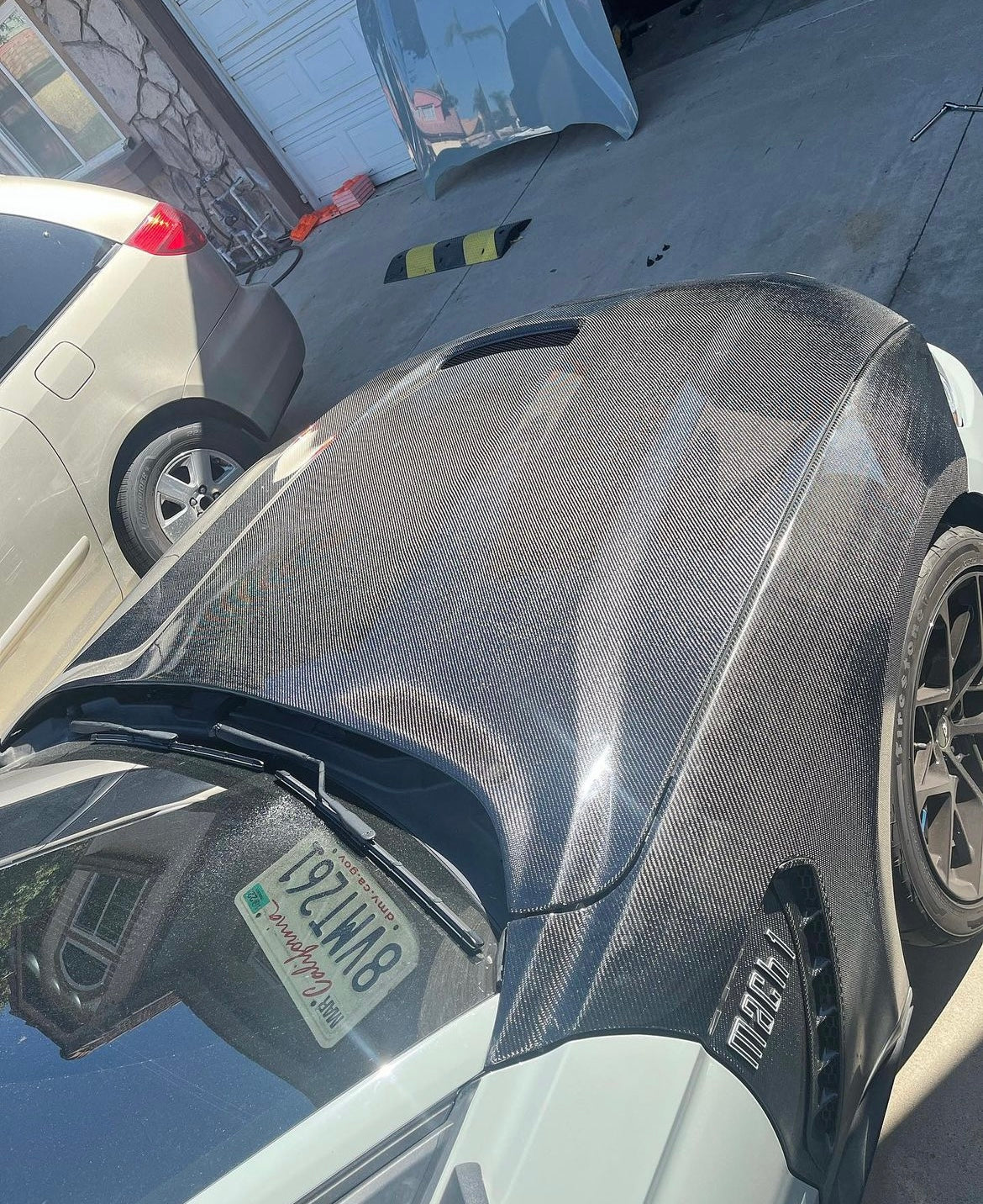 Anderson Composites 2018-2023 FORD MUSTANG TYPE-GR DOUBLE SIDED CARBON FIBER HOOD