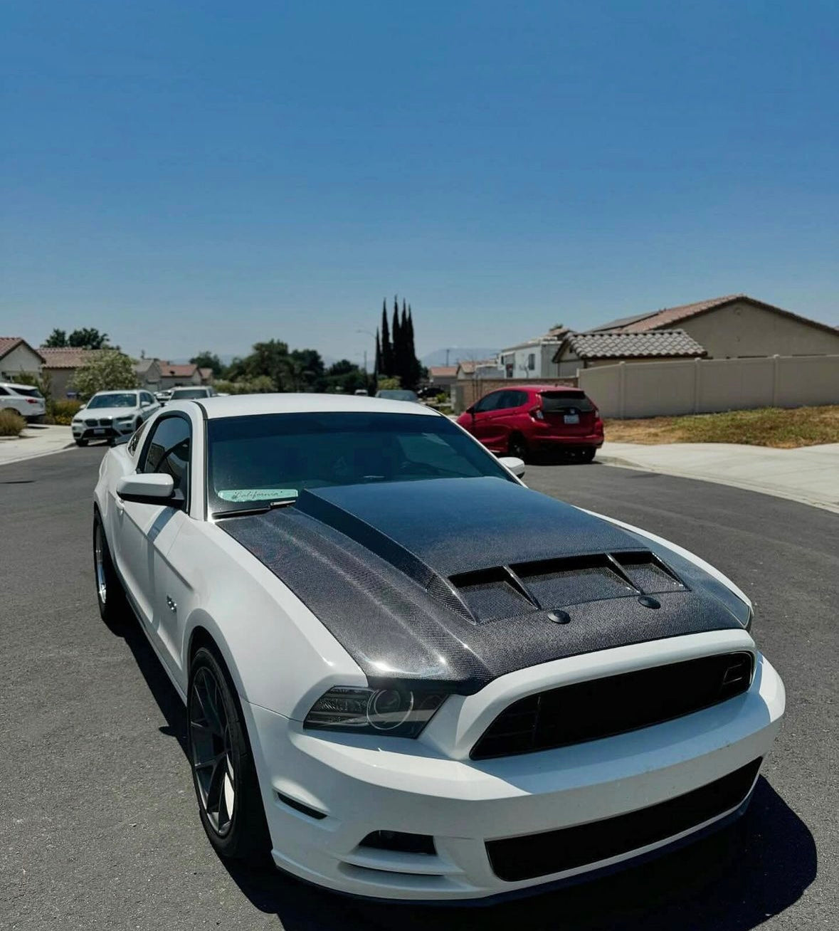Anderson Composites 2010-2014 SHELBY GT500 & 2013-2014 MUSTANG CARBON FIBER RAM AIR COWL HOOD