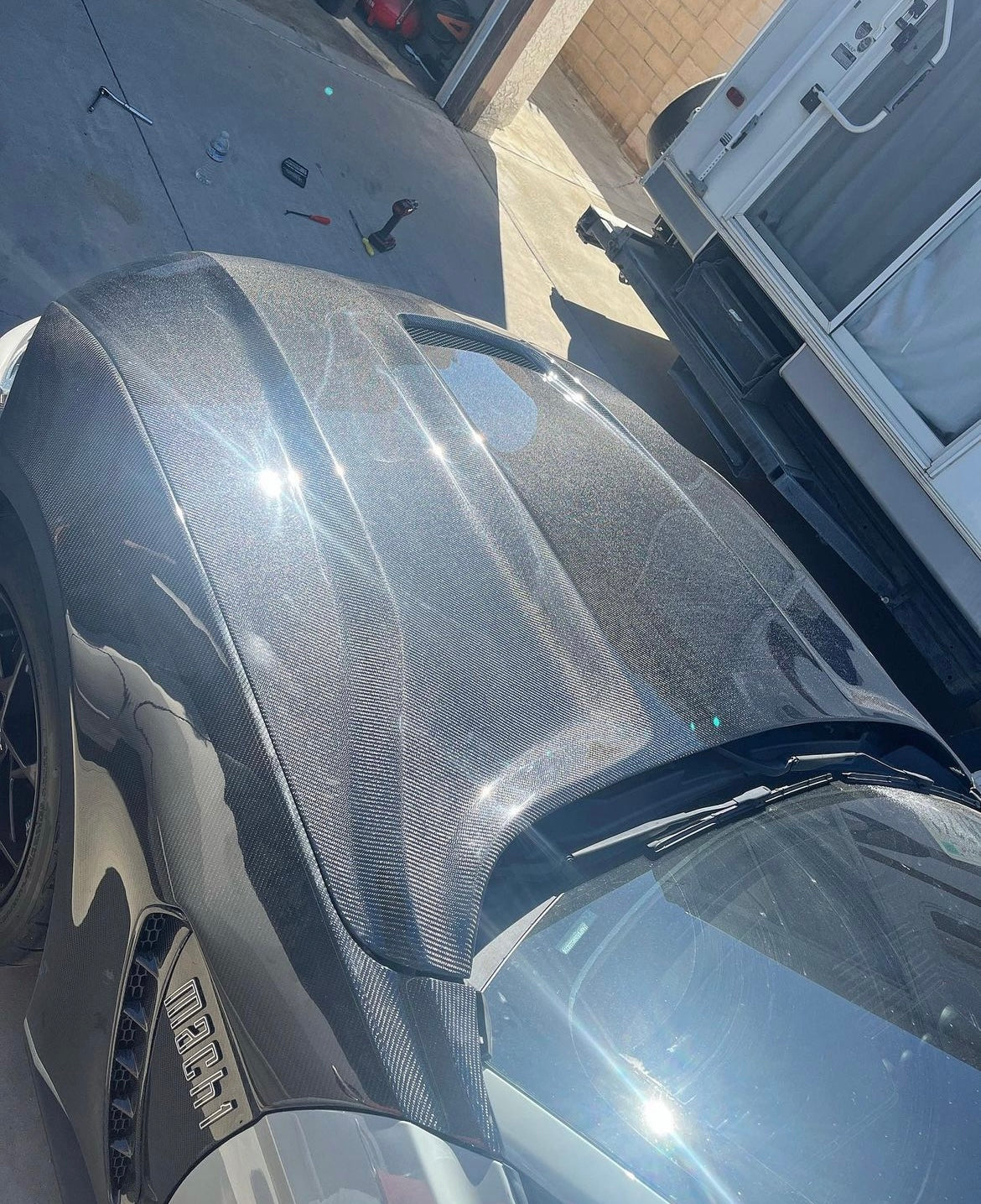 Anderson Composites 2018-2023 FORD MUSTANG TYPE-GR DOUBLE SIDED CARBON FIBER HOOD