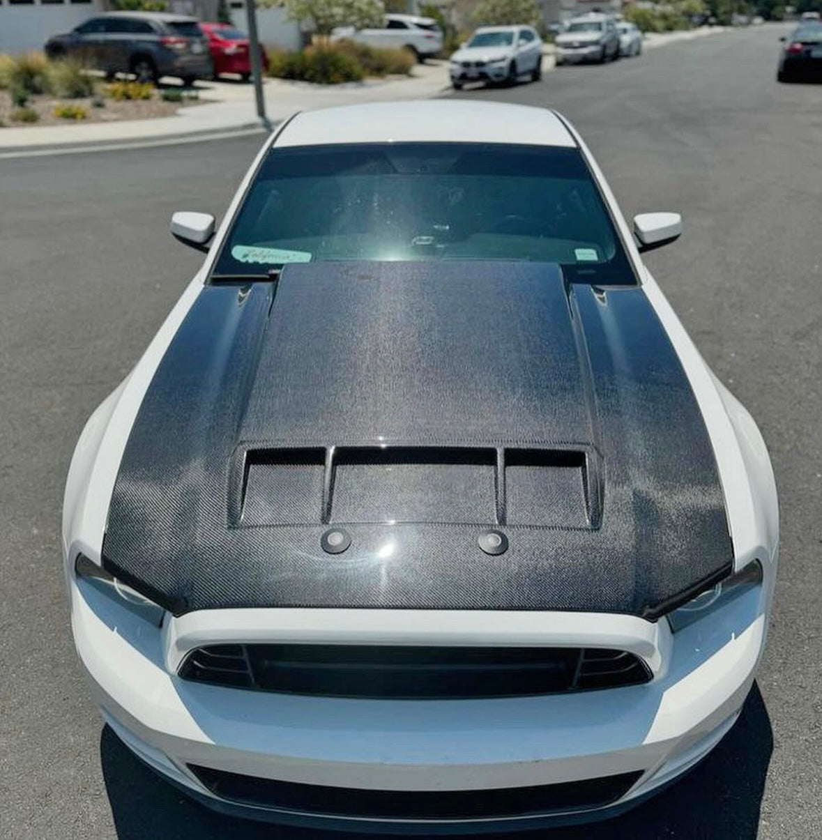 Anderson Composites 2010-2014 SHELBY GT500 & 2013-2014 MUSTANG CARBON FIBER RAM AIR COWL HOOD