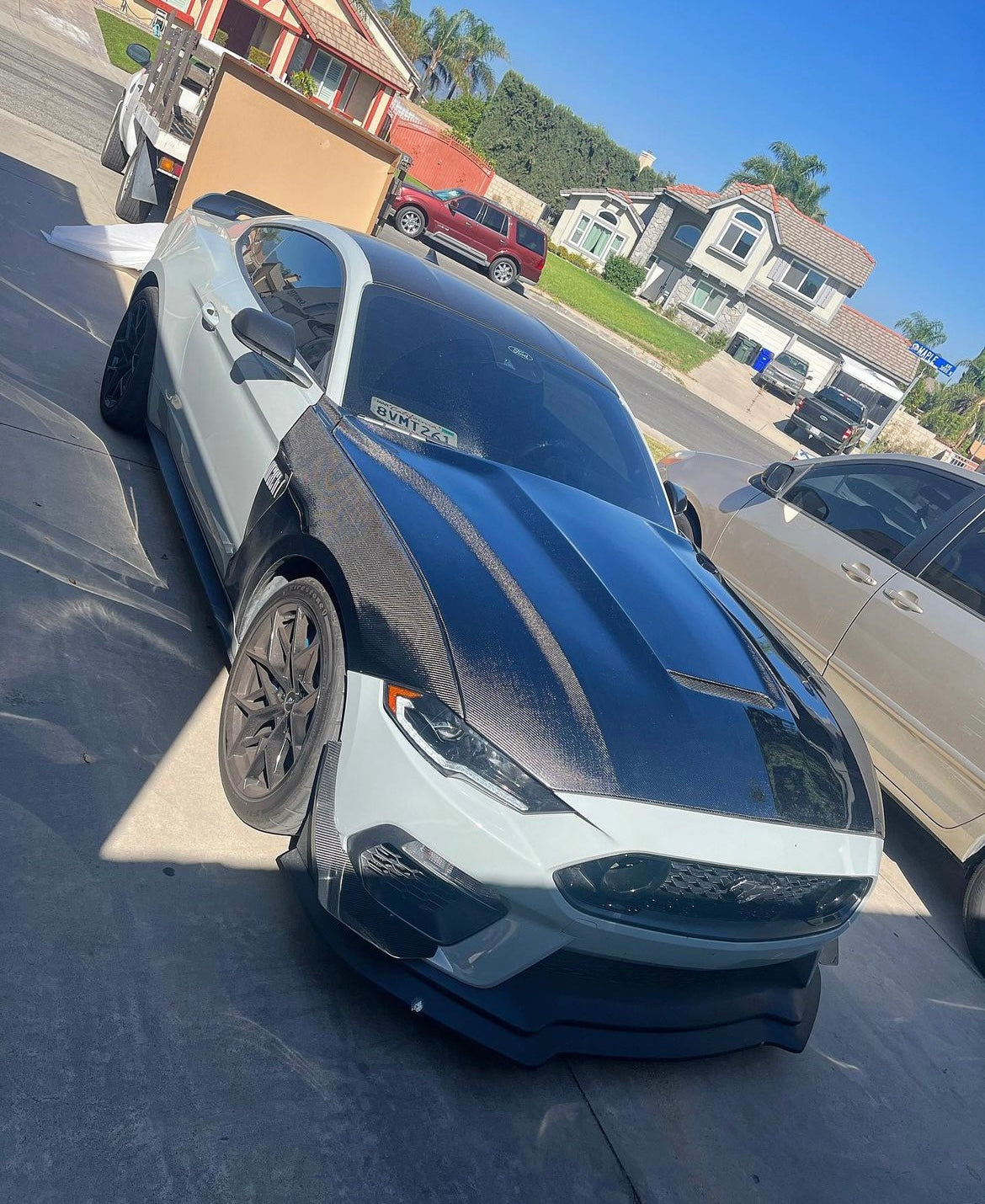 Anderson Composites 2018-2023 FORD MUSTANG TYPE-GR DOUBLE SIDED CARBON FIBER HOOD