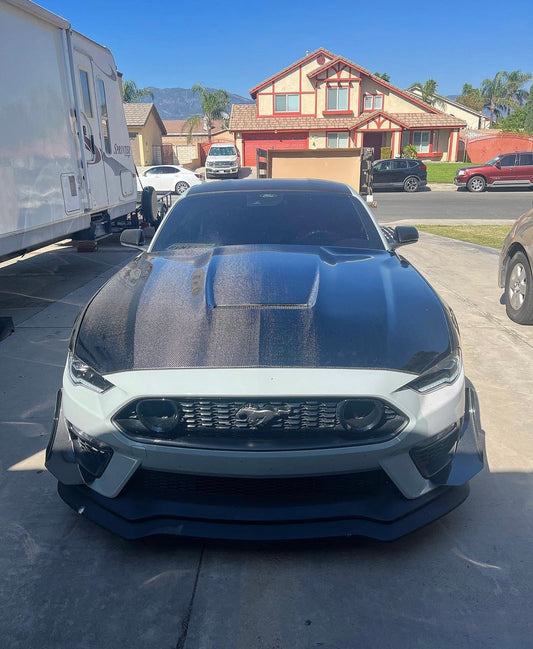 Anderson Composites 2018-2023 FORD MUSTANG TYPE-GR DOUBLE SIDED CARBON FIBER HOOD