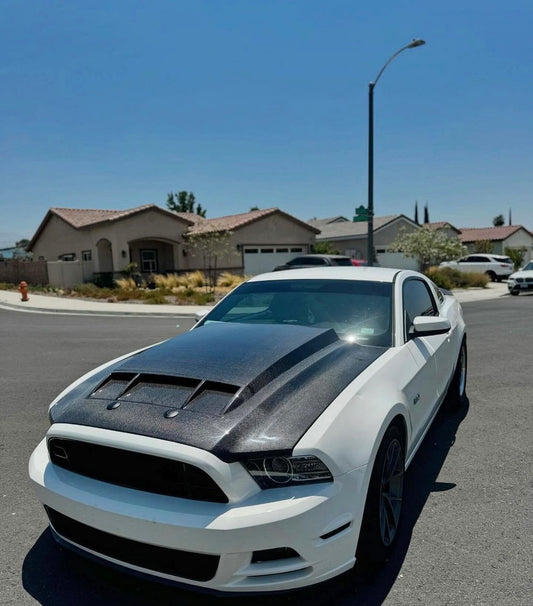 Anderson Composites 2010-2014 SHELBY GT500 & 2013-2014 MUSTANG CARBON FIBER RAM AIR COWL HOOD