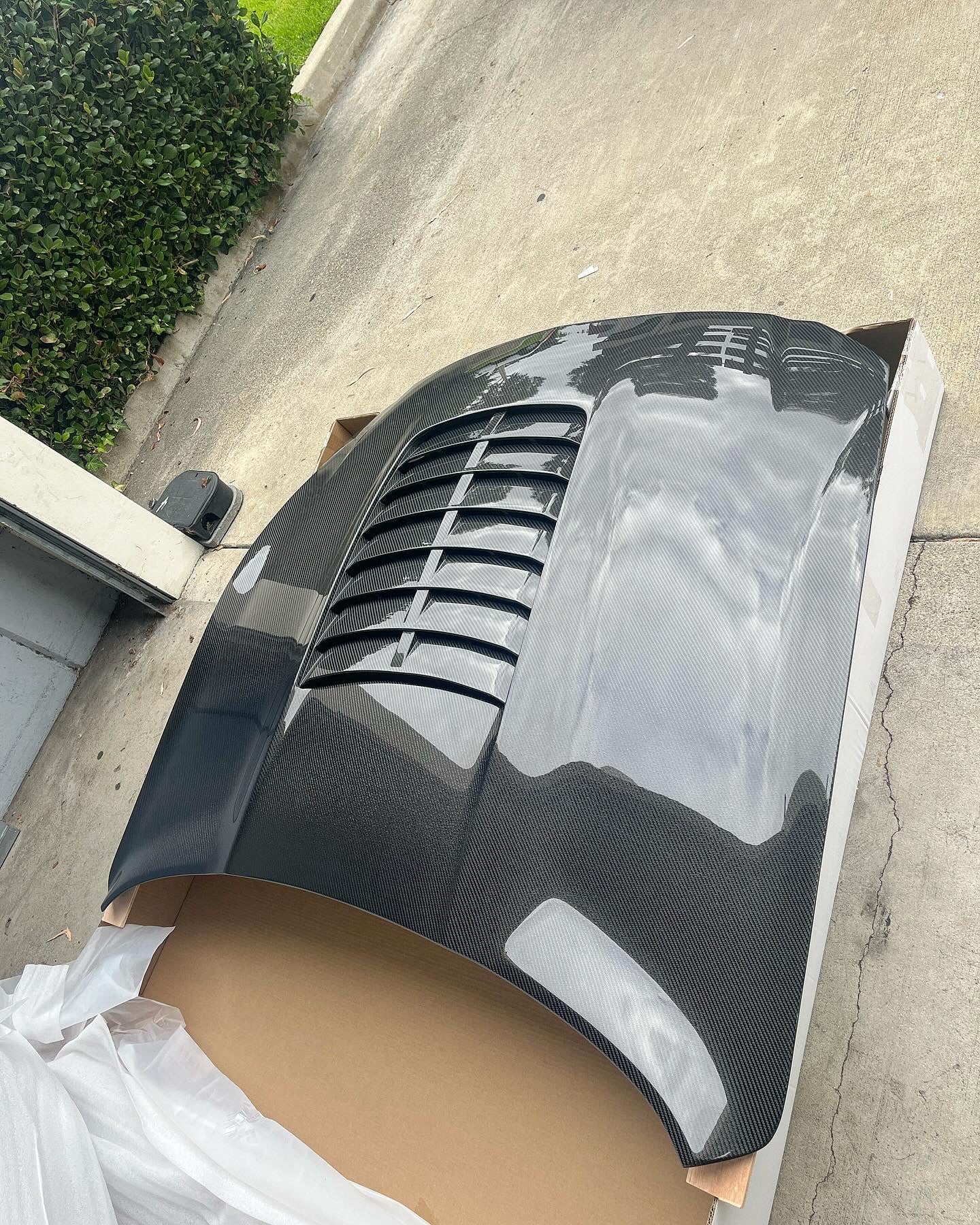 Anderson Composites 2015 - 2020 MUSTANG SHELBY GT350 TYPE-GT5 DOUBLE SIDED CARBON FIBER HOOD