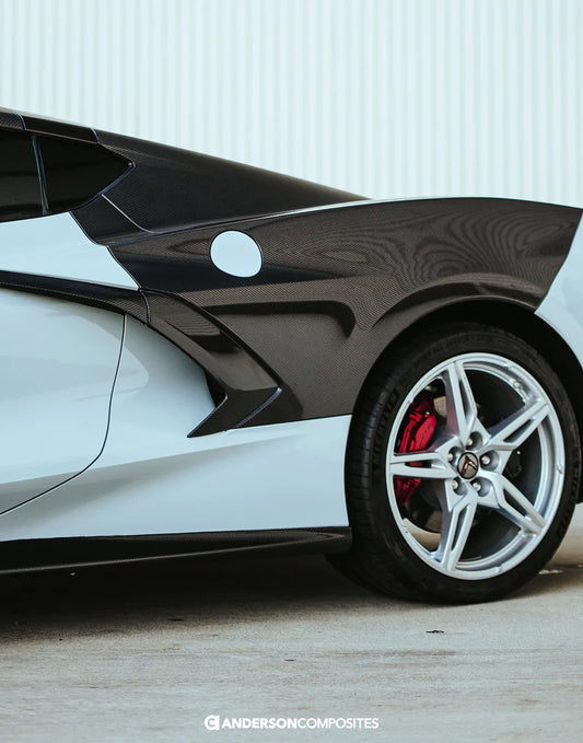 Anderson Composites 2020 -2024 CHEVROLET CORVETTE C8 CARBON FIBER REAR FENDERS