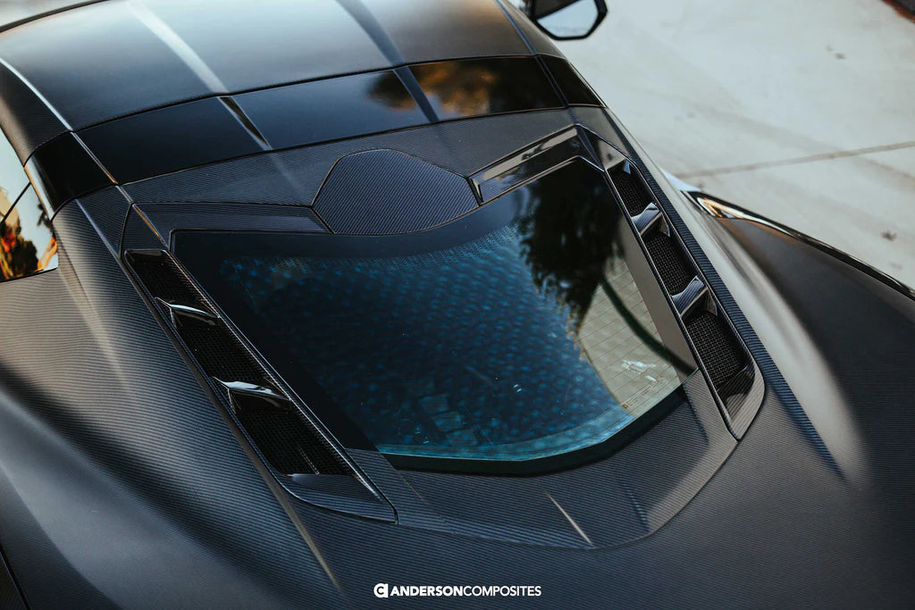 Anderson Composites 2020-2023 CORVETTE C8 CARBON FIBER REAR DECKLID HOUSING PANEL