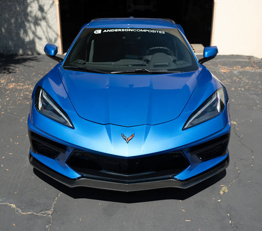 Anderson Composites 2020-2024 CORVETTE C8 CARBON FIBER FRONT SPLITTER