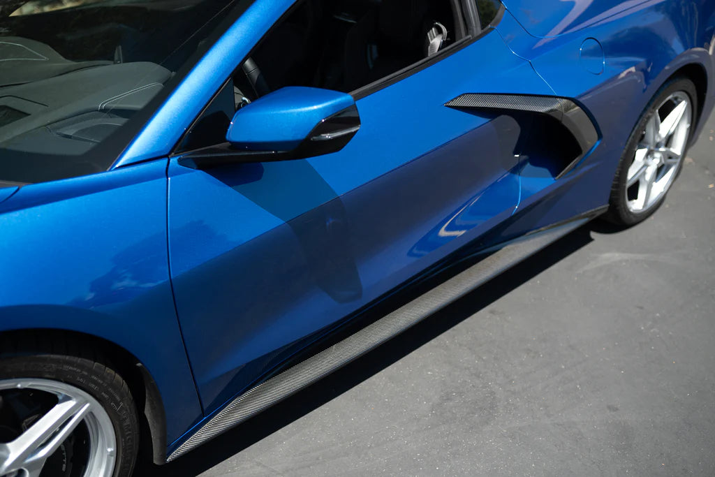 Anderson Composites 2020-2024 CORVETTE C8 CARBON FIBER SIDE SKIRT EXTENSIONS
