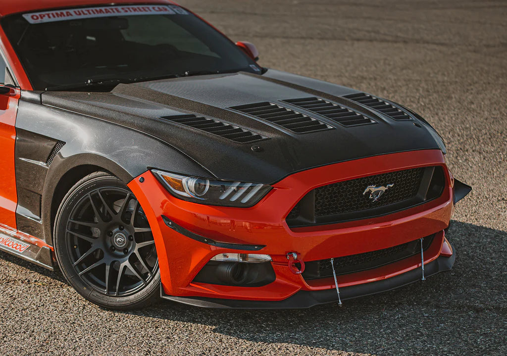 Anderson Composites 2015-2017 MUSTANG DOUBLE-SIDED CARBON FIBER TYPE-TW HOOD
