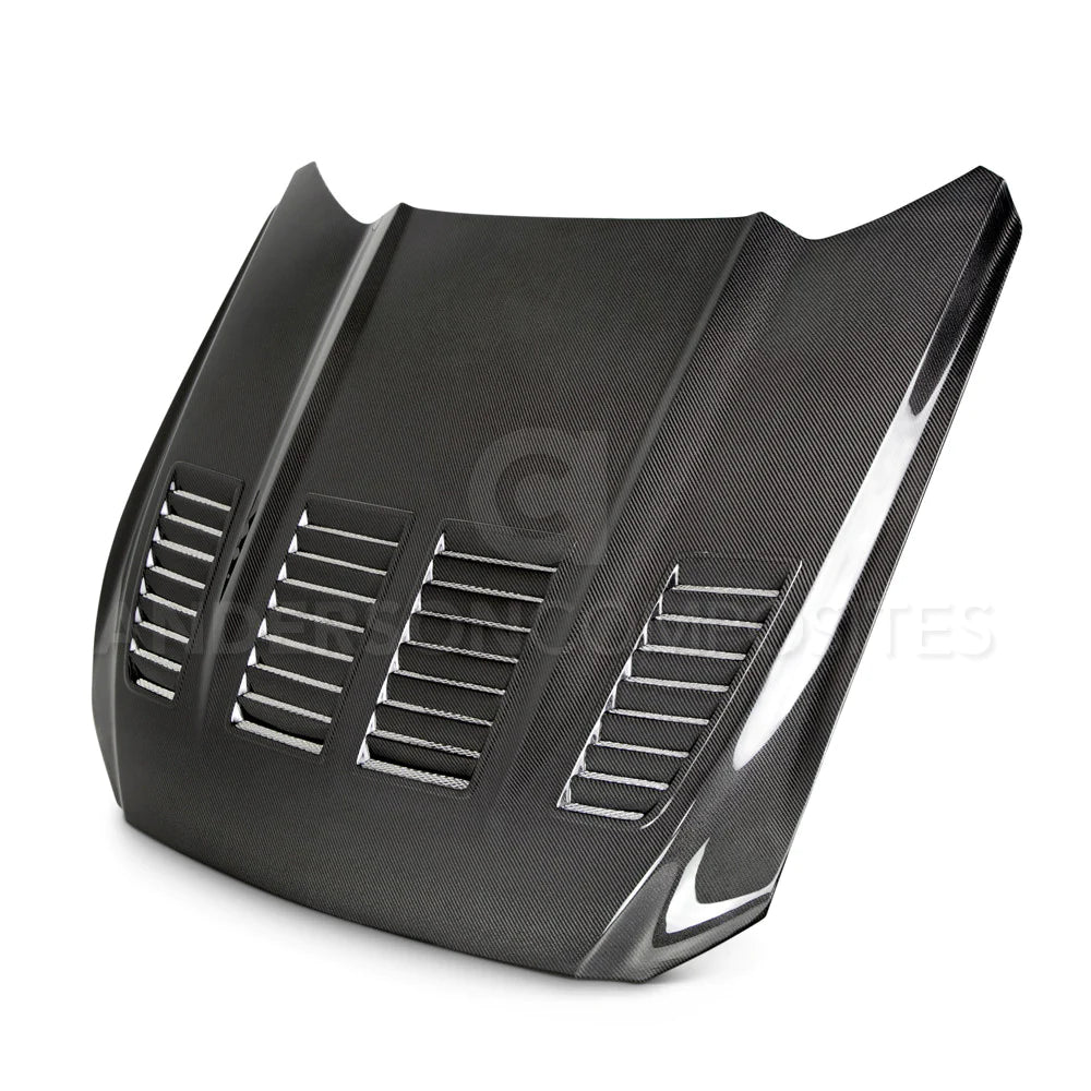 Anderson Composites 2015-2017 MUSTANG DOUBLE-SIDED CARBON FIBER TYPE-TW HOOD