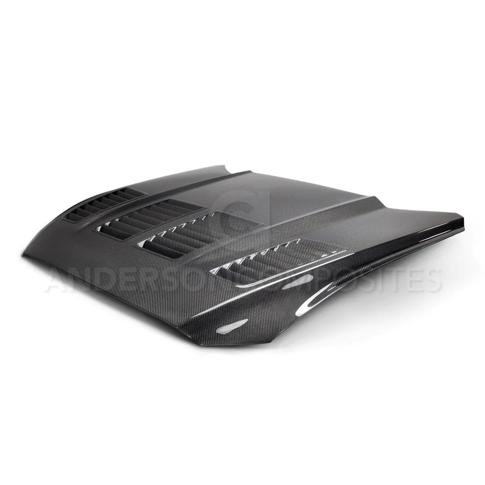 Anderson Composites 2015-2017 MUSTANG DOUBLE-SIDED CARBON FIBER TYPE-TW HOOD