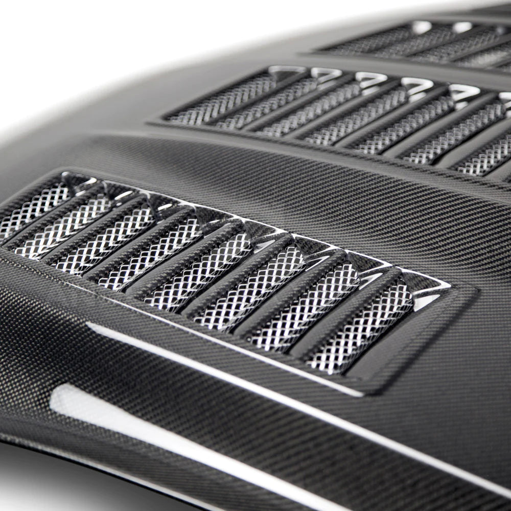Anderson Composites 2015-2017 MUSTANG DOUBLE-SIDED CARBON FIBER TYPE-TW HOOD