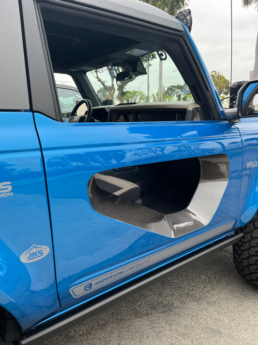 Anderson Composites 2021-2022 FORD BRONCO FIBERGLASS HALO DOORS WITH CARBON FIBER INSERTS (2-DOOR)