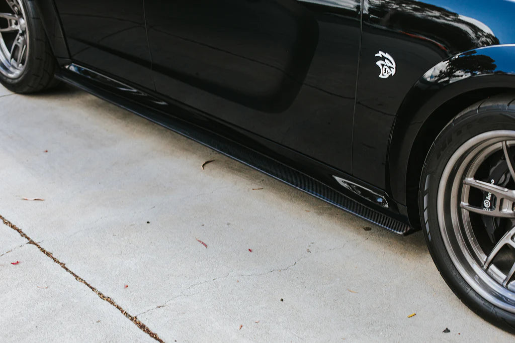 Anderson Composites 2020-2023 DODGE CHARGER HELLCAT WIDEBODY CARBON FIBER ROCKER PANEL SPLITTERS