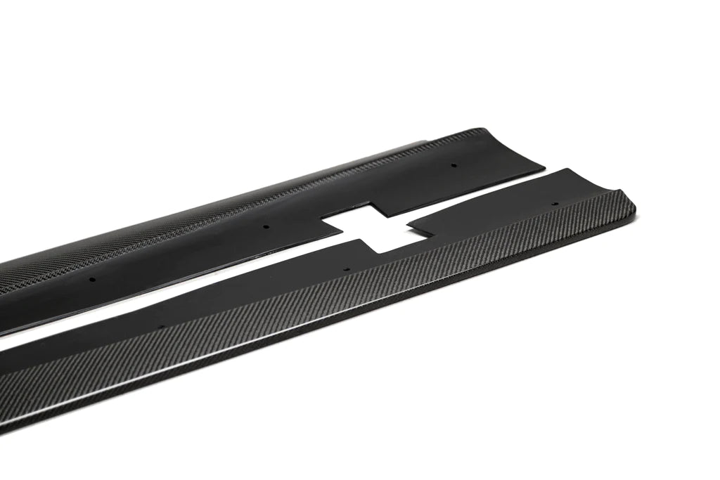 Anderson Composites 2020-2023 DODGE CHARGER HELLCAT WIDEBODY CARBON FIBER ROCKER PANEL SPLITTERS