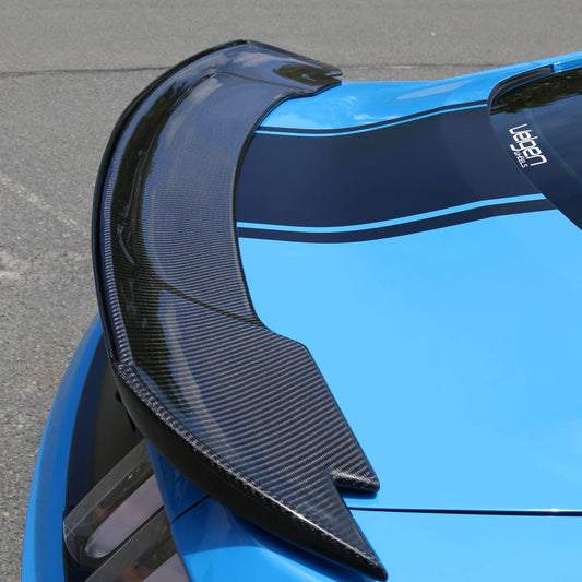 Anderson Composites 2015 - 2023 MUSTANG CARBON FIBER TRACK PACK STYLE SPOILER WITH ADJUSTABLE WICKER BILL