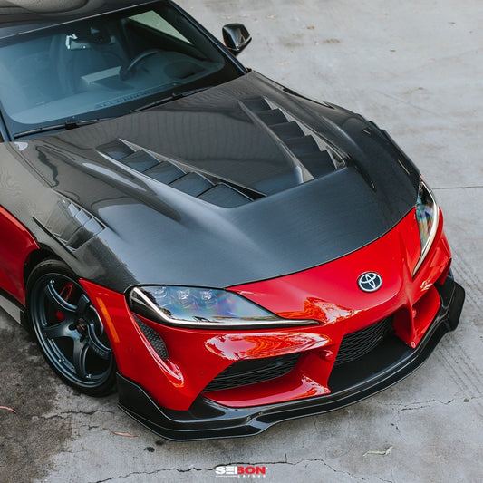 Seibon Carbon 2020-2023 TOYOTA GR SUPRA TV-STYLE DOUBLE-SIDED CARBON FIBER HOOD