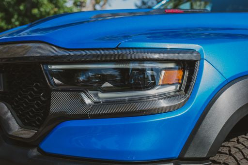 Anderson Composites 2021-2023 RAM TRX TYPE-OE CARBON FIBER HEADLIGHT SURROUND (PAIR)