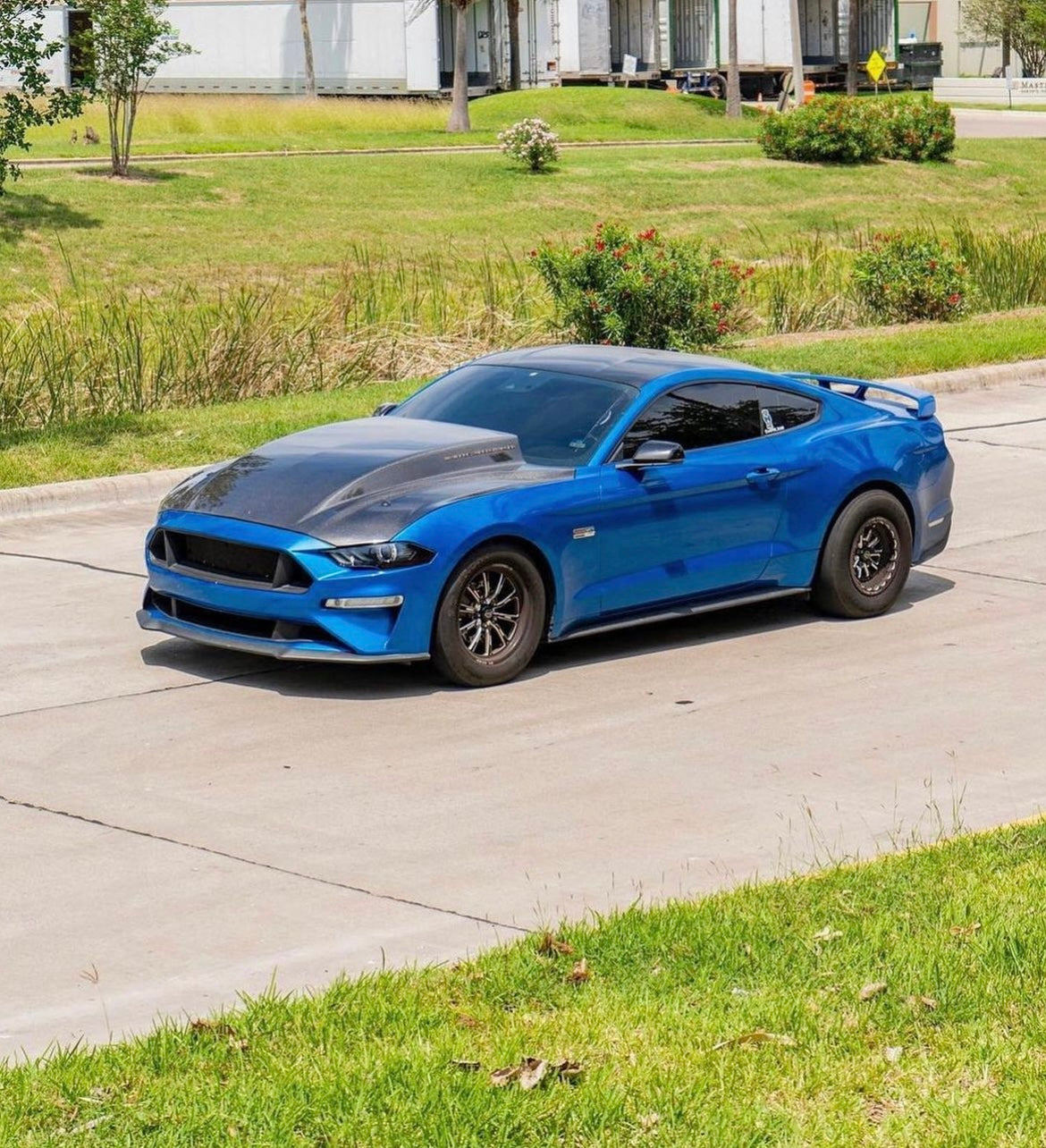 2018-2023 FORD MUSTANG DOUBLE SIDED TYPE-CJ CARBON FIBER COWL HOOD