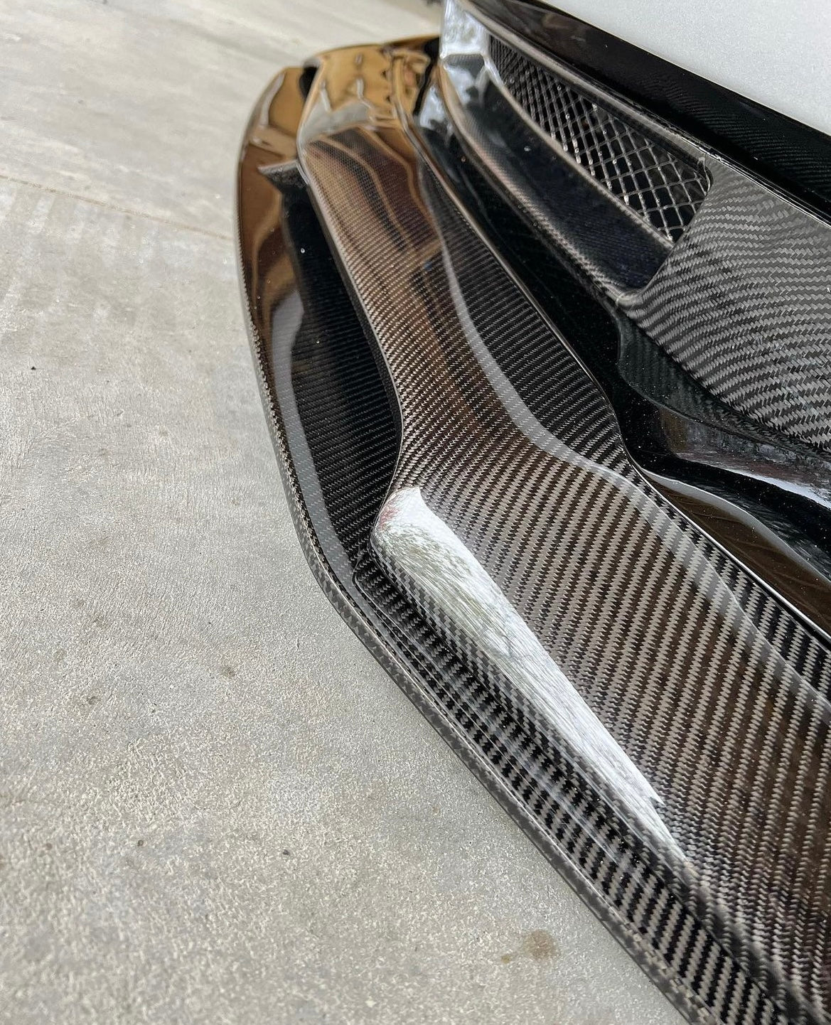 ANDERSON COMPOSITES 2018-2023 FORD MUSTANG TYPE-AR CARBON FIBER FRONT CHIN SPLITTER (PP1)
