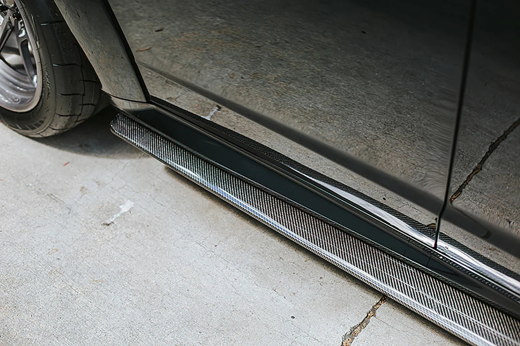 Anderson Composites 2020-2023 DODGE CHARGER HELLCAT WIDEBODY CARBON FIBER ROCKER PANEL SPLITTERS