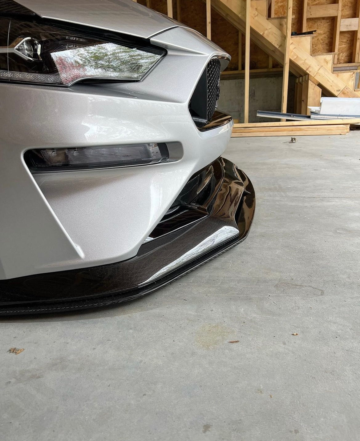 ANDERSON COMPOSITES 2018-2023 FORD MUSTANG TYPE-AR CARBON FIBER FRONT CHIN SPLITTER (PP1)