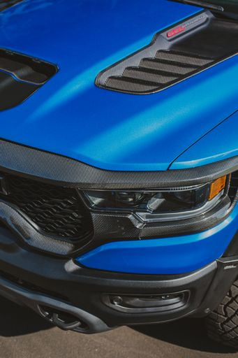 Anderson Composites 2021-2023 RAM TRX CARBON FIBER FRONT GRILLE TRIM - UPPER