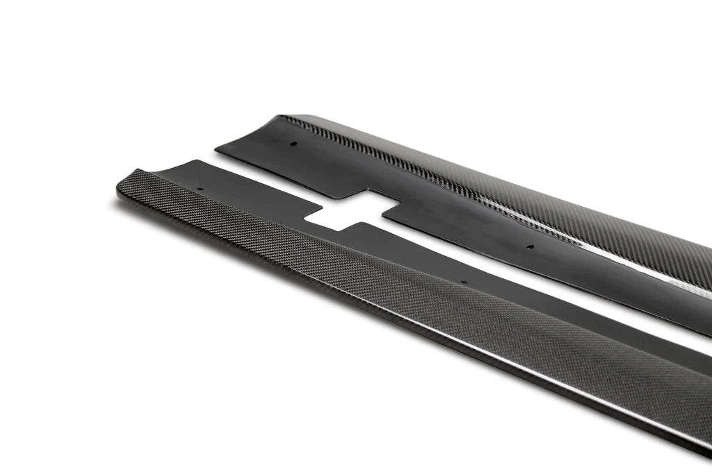 Anderson Composites 2020-2023 DODGE CHARGER HELLCAT WIDEBODY CARBON FIBER ROCKER PANEL SPLITTERS
