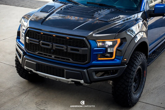 Anderson Composites 2017-2020 FORD RAPTOR TYPE-OE CARBON FIBER HOOD
